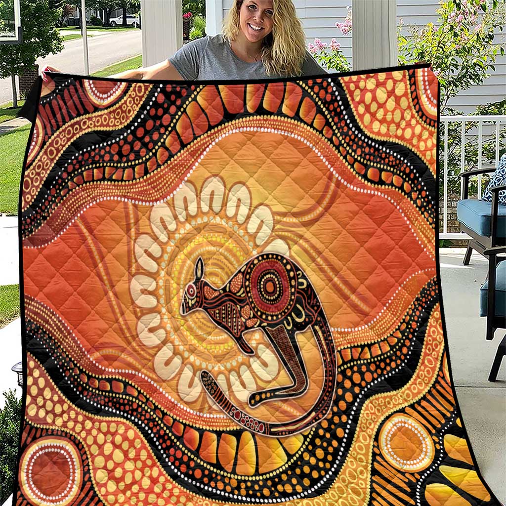 Indigenous Kangaroo Australia Quilt Australian Aboriginal Art Proud