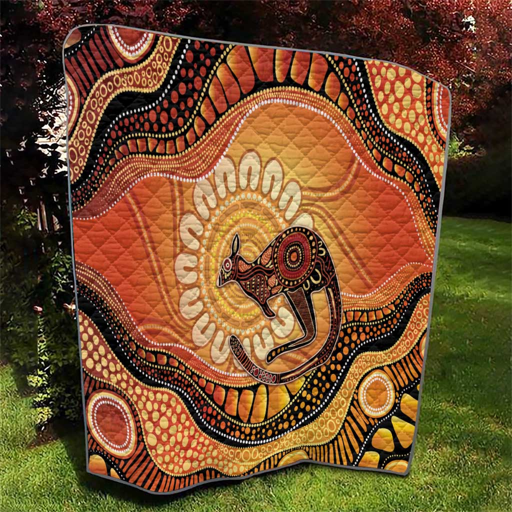 Indigenous Kangaroo Australia Quilt Australian Aboriginal Art Proud