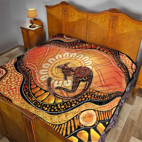 Indigenous Kangaroo Australia Quilt Australian Aboriginal Art Proud