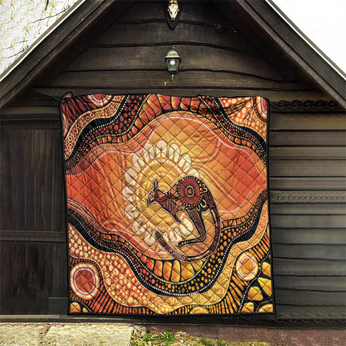 Indigenous Kangaroo Australia Quilt Australian Aboriginal Art Proud