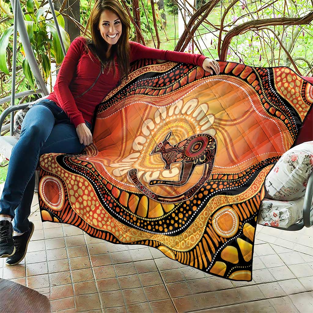Indigenous Kangaroo Australia Quilt Australian Aboriginal Art Proud
