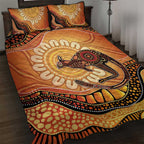 Indigenous Kangaroo Australia Quilt Bed Set Australian Aboriginal Art Proud