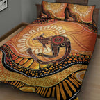 Indigenous Kangaroo Australia Quilt Bed Set Australian Aboriginal Art Proud