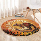 Indigenous Kangaroo Australia Round Carpet Australian Aboriginal Art Proud