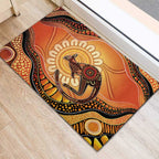 Indigenous Kangaroo Australia Rubber Doormat Australian Aboriginal Art Proud