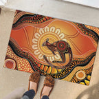 Indigenous Kangaroo Australia Rubber Doormat Australian Aboriginal Art Proud