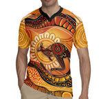 Indigenous Kangaroo Australia Rugby Jersey Australian Aboriginal Art Proud