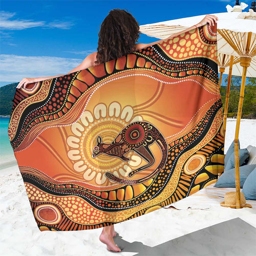 Indigenous Kangaroo Australia Sarong Australian Aboriginal Art Proud