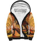 Indigenous Kangaroo Australia Sherpa Hoodie Australian Aboriginal Art Proud