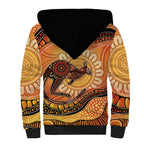 Indigenous Kangaroo Australia Sherpa Hoodie Australian Aboriginal Art Proud