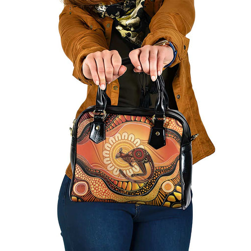 Indigenous Kangaroo Australia Shoulder Handbag Australian Aboriginal Art Proud