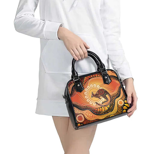 Indigenous Kangaroo Australia Shoulder Handbag Australian Aboriginal Art Proud