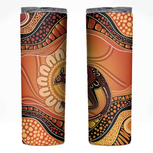Indigenous Kangaroo Australia Skinny Tumbler Australian Aboriginal Art Proud