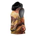 Indigenous Kangaroo Australia Sleeveless Hoodie Australian Aboriginal Art Proud