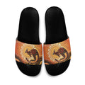Indigenous Kangaroo Australia Slide Sandals Australian Aboriginal Art Proud