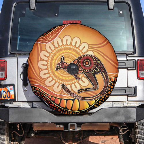 Indigenous Kangaroo Australia Spare Tire Cover Australian Aboriginal Art Proud