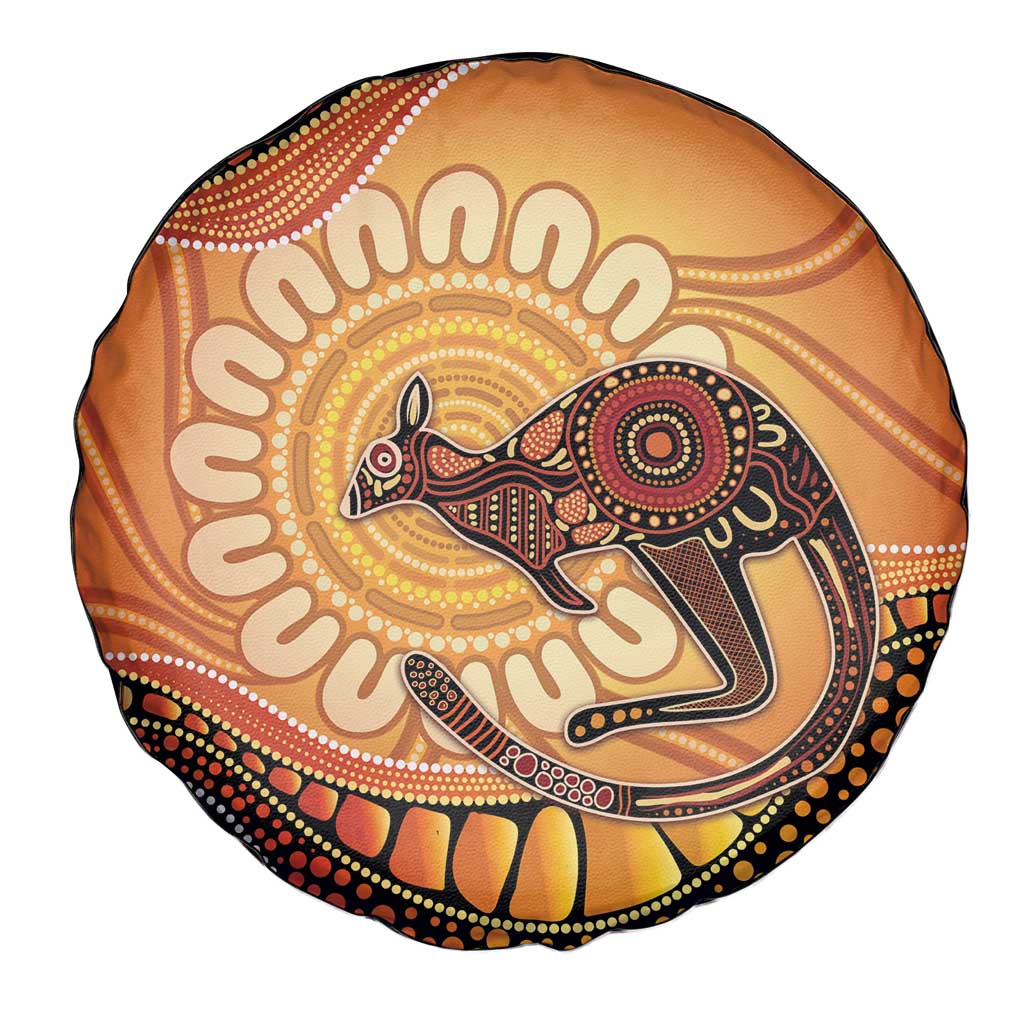Indigenous Kangaroo Australia Spare Tire Cover Australian Aboriginal Art Proud