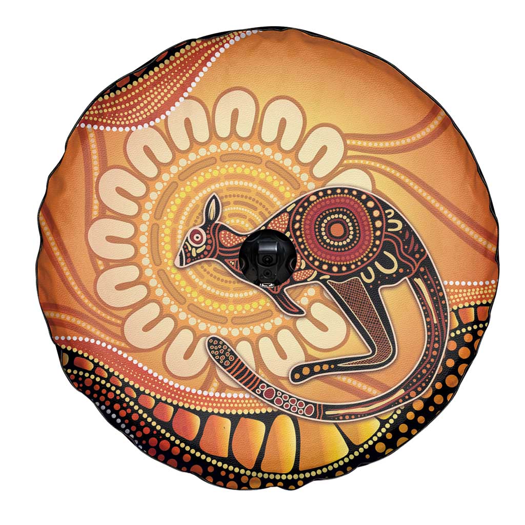 Indigenous Kangaroo Australia Spare Tire Cover Australian Aboriginal Art Proud