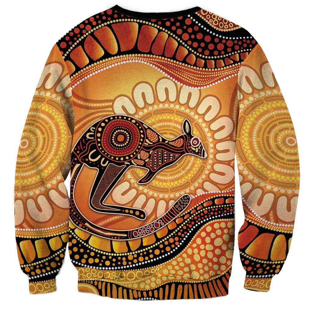 Indigenous Kangaroo Australia Sweatshirt Australian Aboriginal Art Proud