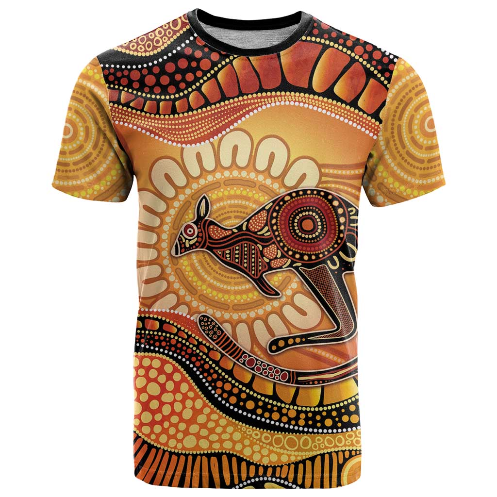 Indigenous Kangaroo Australia T Shirt Australian Aboriginal Art Proud