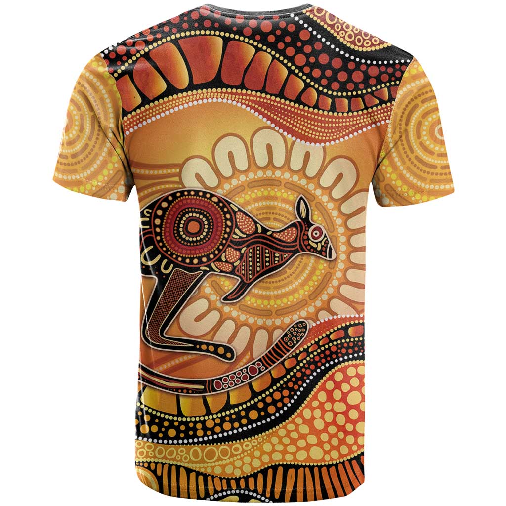 Indigenous Kangaroo Australia T Shirt Australian Aboriginal Art Proud
