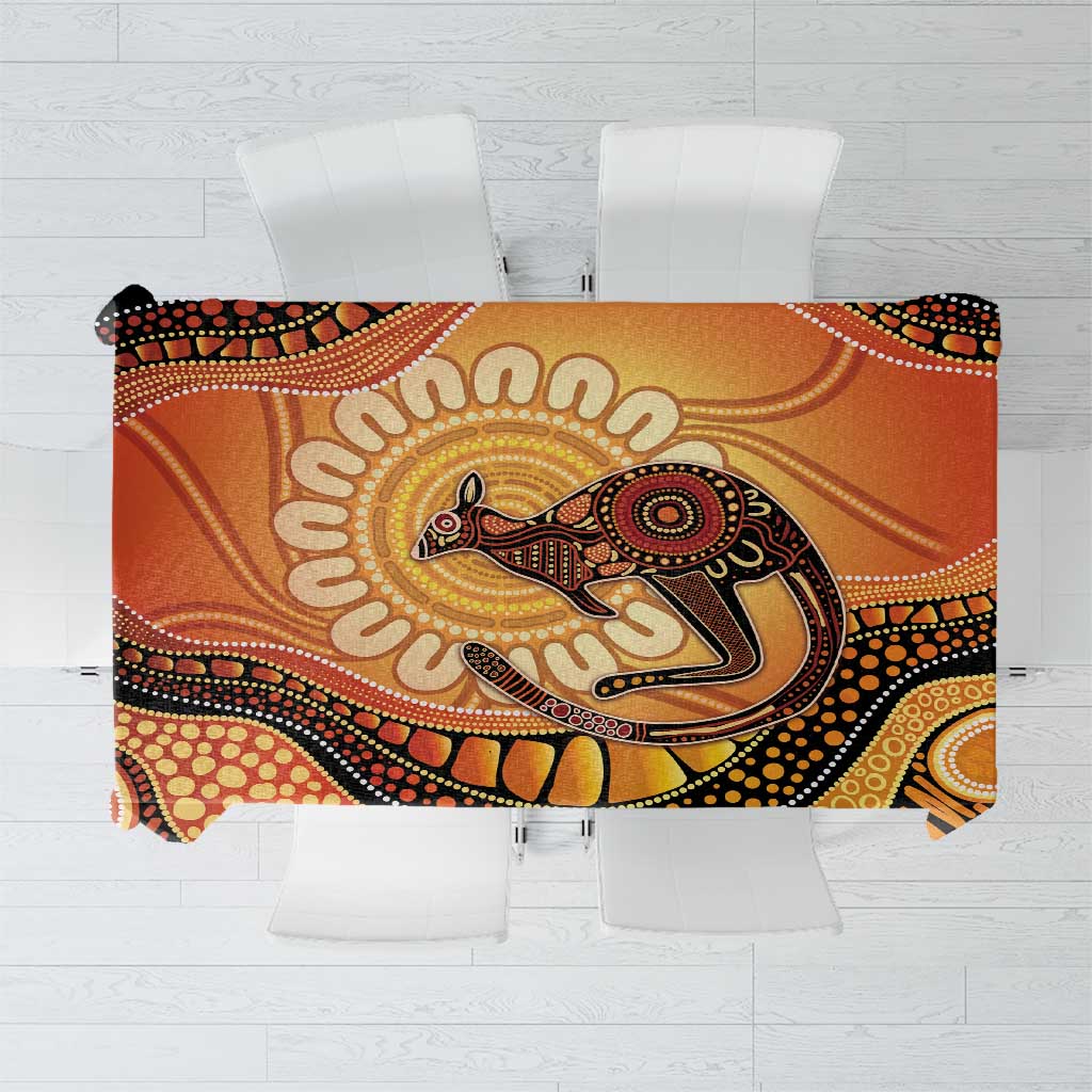 Indigenous Kangaroo Australia Tablecloth Australian Aboriginal Art Proud