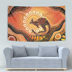 Indigenous Kangaroo Australia Tapestry Australian Aboriginal Art Proud