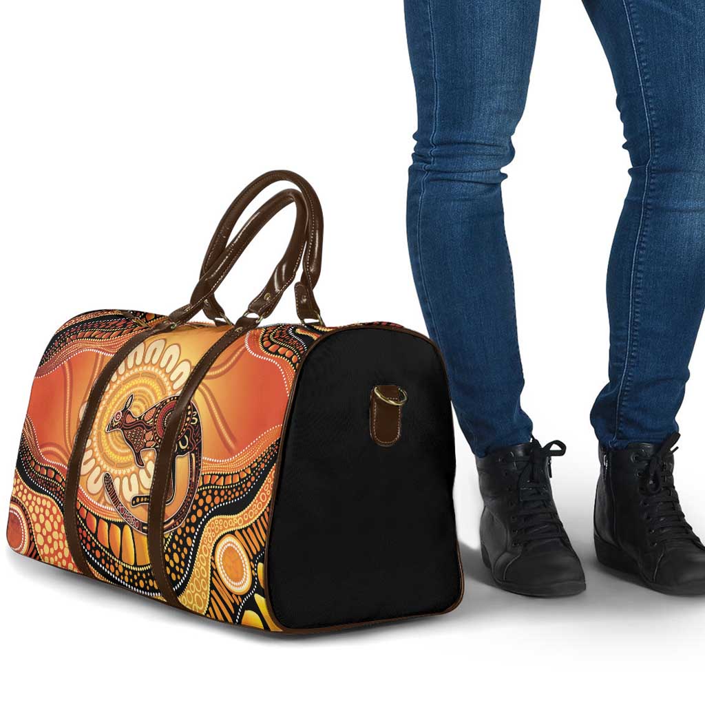 Indigenous Kangaroo Australia Travel Bag Australian Aboriginal Art Proud