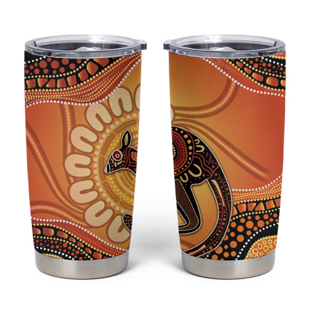 Indigenous Kangaroo Australia Tumbler Cup Australian Aboriginal Art Proud