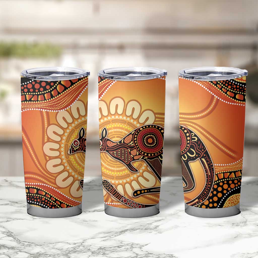 Indigenous Kangaroo Australia Tumbler Cup Australian Aboriginal Art Proud