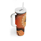 Indigenous Kangaroo Australia Tumbler With Handle Australian Aboriginal Art Proud