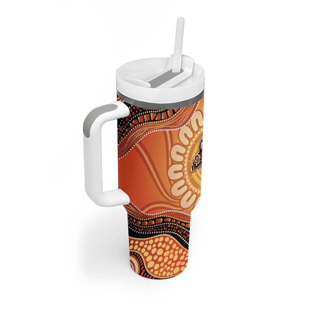 Indigenous Kangaroo Australia Tumbler With Handle Australian Aboriginal Art Proud
