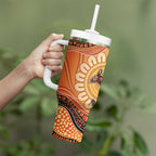 Indigenous Kangaroo Australia Tumbler With Handle Australian Aboriginal Art Proud