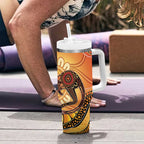 Indigenous Kangaroo Australia Tumbler With Handle Australian Aboriginal Art Proud