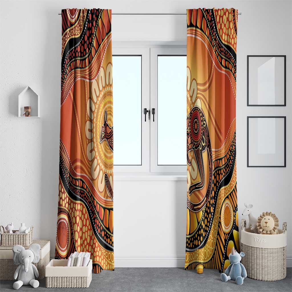 Indigenous Kangaroo Australia Window Curtain Australian Aboriginal Art Proud
