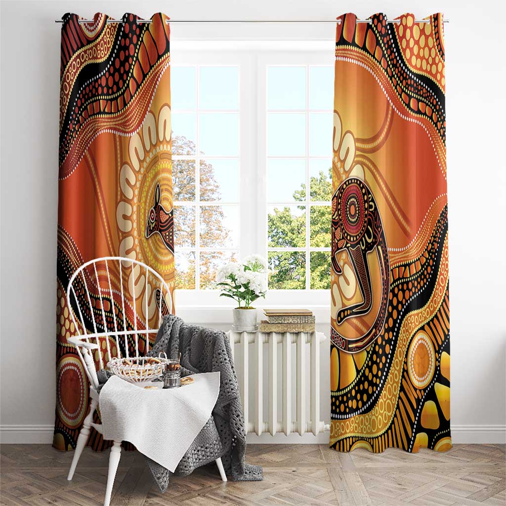 Indigenous Kangaroo Australia Window Curtain Australian Aboriginal Art Proud