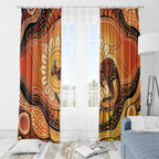 Indigenous Kangaroo Australia Window Curtain Australian Aboriginal Art Proud