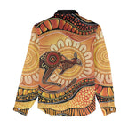 Indigenous Kangaroo Australia Women Casual Shirt Australian Aboriginal Art Proud