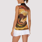 Indigenous Kangaroo Australia Women Sleeveless Polo Shirt Australian Aboriginal Art Proud