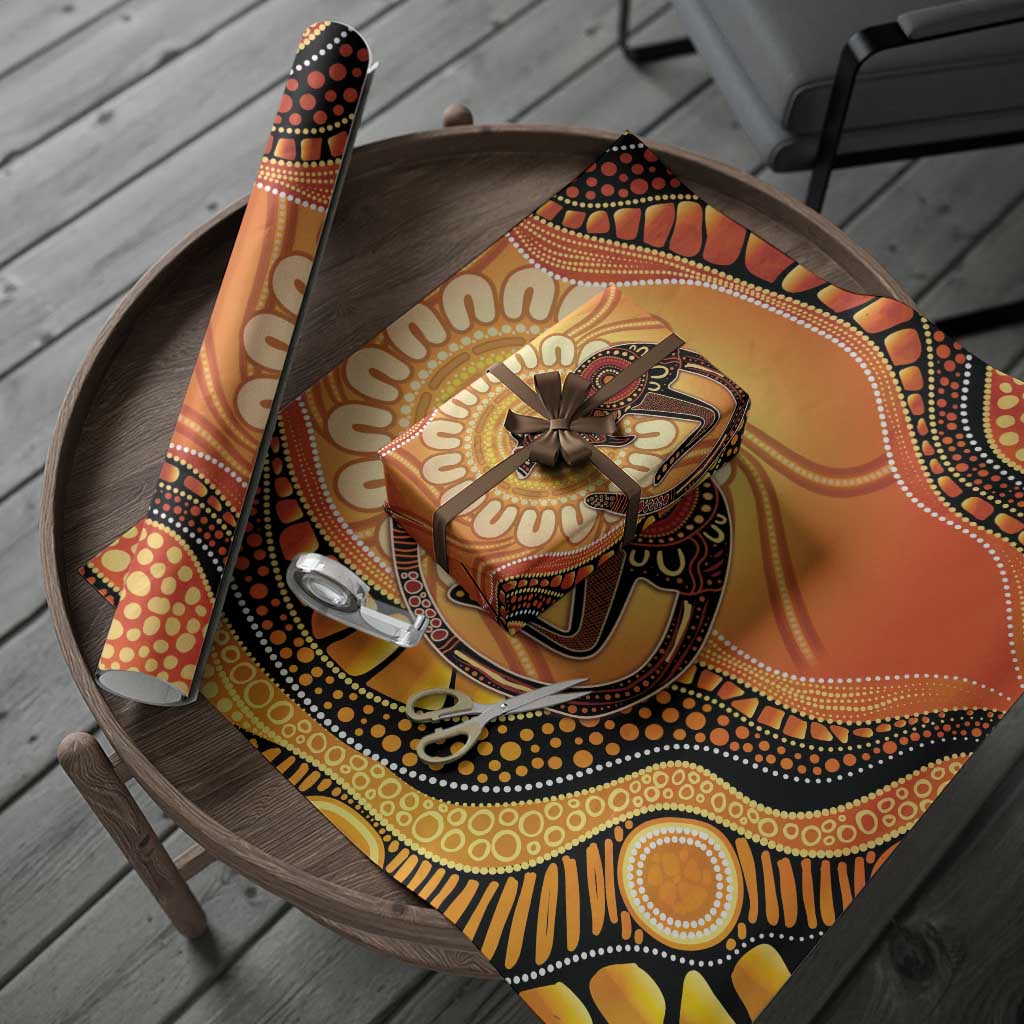 Indigenous Kangaroo Australia Wrapping Paper Australian Aboriginal Art Proud