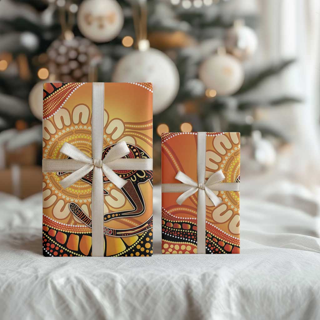 Indigenous Kangaroo Australia Wrapping Paper Australian Aboriginal Art Proud