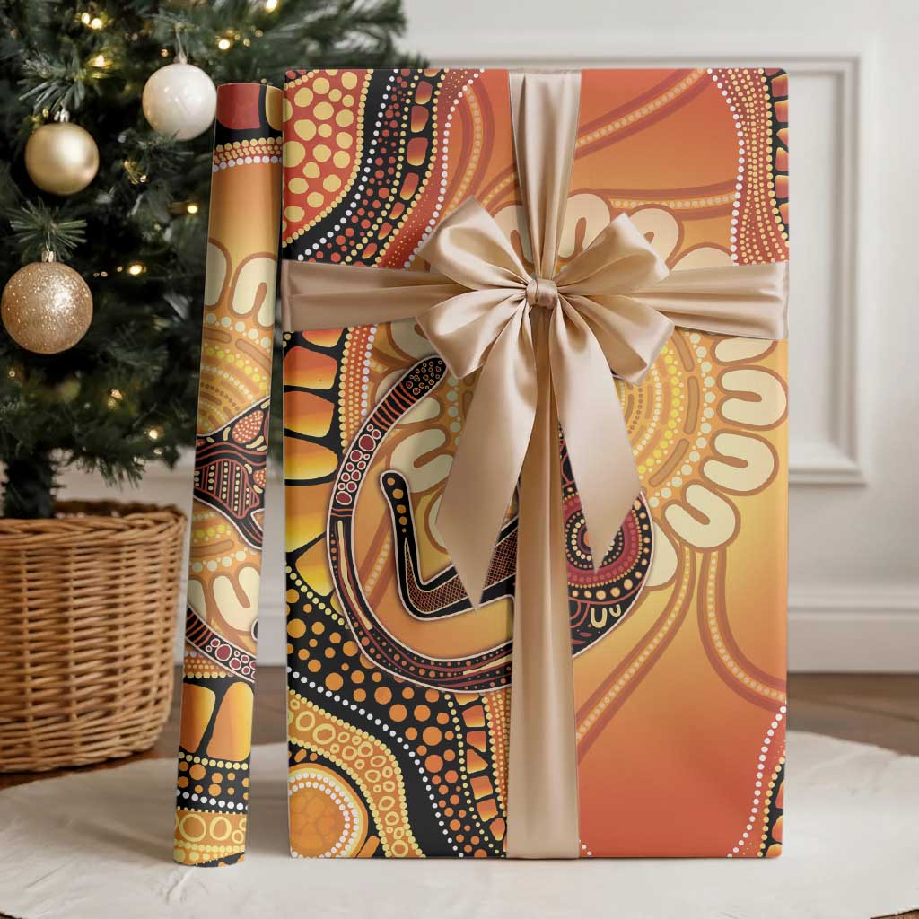 Indigenous Kangaroo Australia Wrapping Paper Australian Aboriginal Art Proud