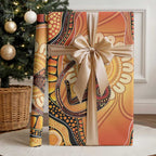 Indigenous Kangaroo Australia Wrapping Paper Australian Aboriginal Art Proud