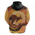 Indigenous Kangaroo Australia Zip Hoodie Australian Aboriginal Art Proud