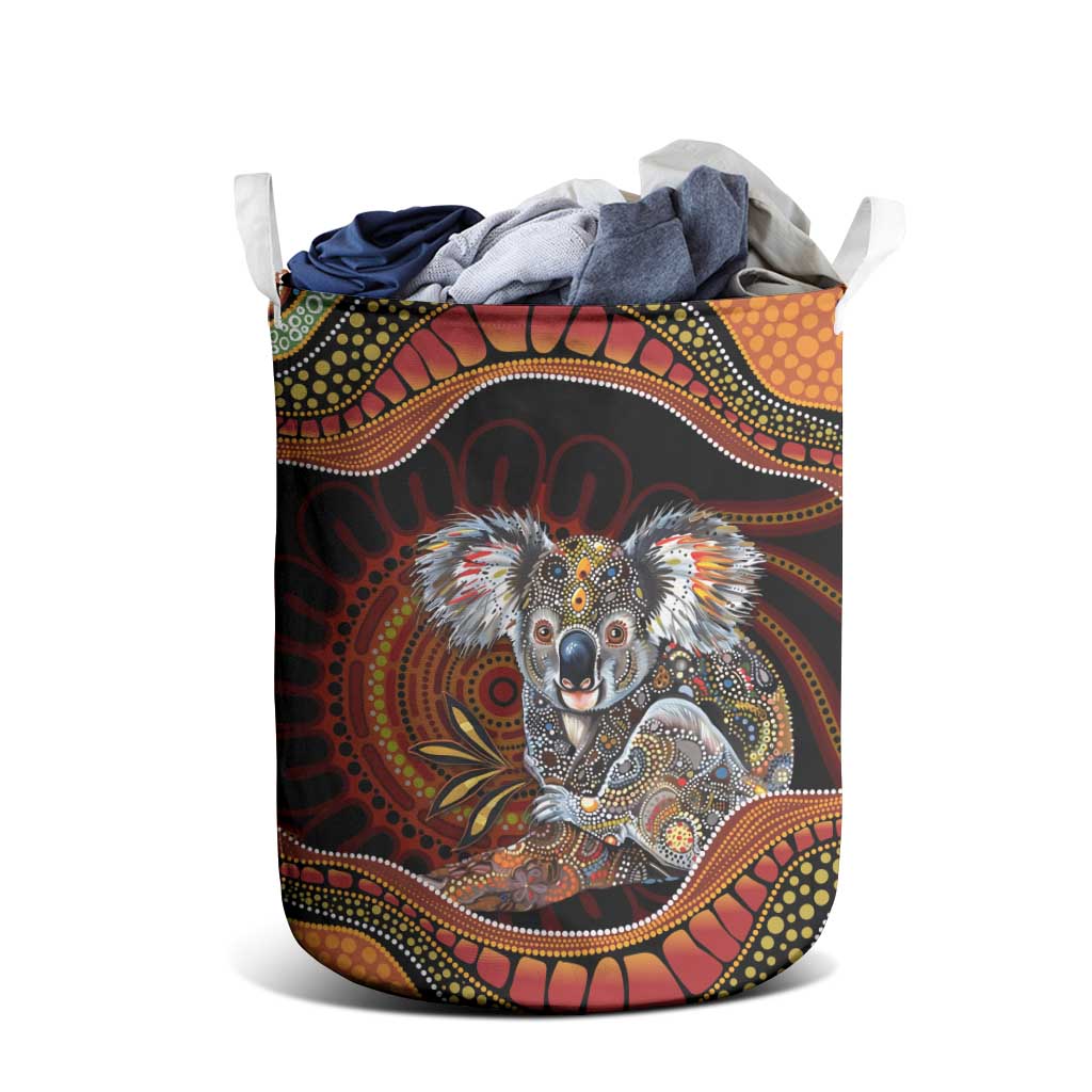 Indigenous Koala Australia Laundry Basket Australian Aboriginal Art Proud