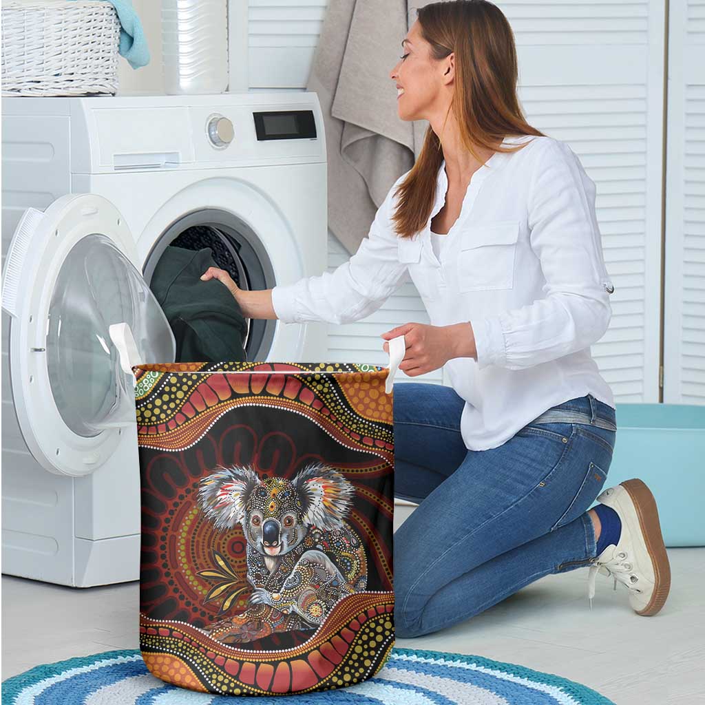 Indigenous Koala Australia Laundry Basket Australian Aboriginal Art Proud