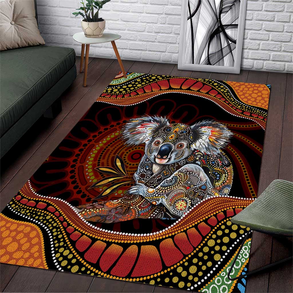 Indigenous Koala Australia Area Rug Australian Aboriginal Art Proud