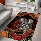 Indigenous Koala Australia Area Rug Australian Aboriginal Art Proud