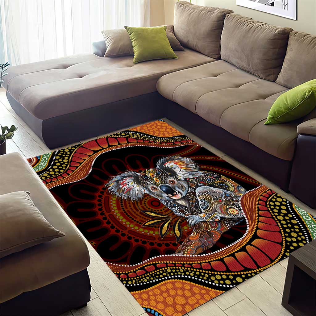 Indigenous Koala Australia Area Rug Australian Aboriginal Art Proud