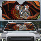 Indigenous Koala Australia Auto Sun Shade Australian Aboriginal Art Proud